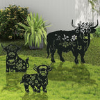 Highland Cow Metal Garden Stakes Yard Decor, Lawn Ornaments Outdoor, Yard Art - Image 5