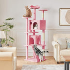 Yaheetech XL Cat Tree, 80in Multi-Level Cat Tower w/Scratching Posts, Double - Image 2