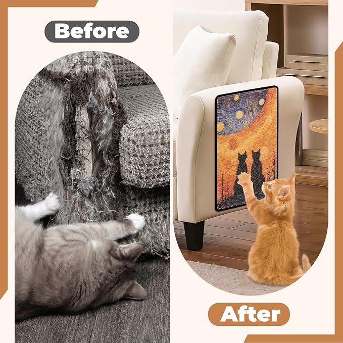 Sisal Cat Scratcher Mat, Cat Wall Scratcher - Image 5