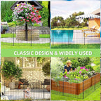 Decorative Garden Fence 24in x20ft, 10 Pack No Dig Fence Animal Barrier - Image 5
