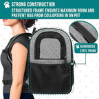 PetAmi Dog Backpack Carrier for Small Large Cat, Ventilated Pet Hiking Backpack - Image 6