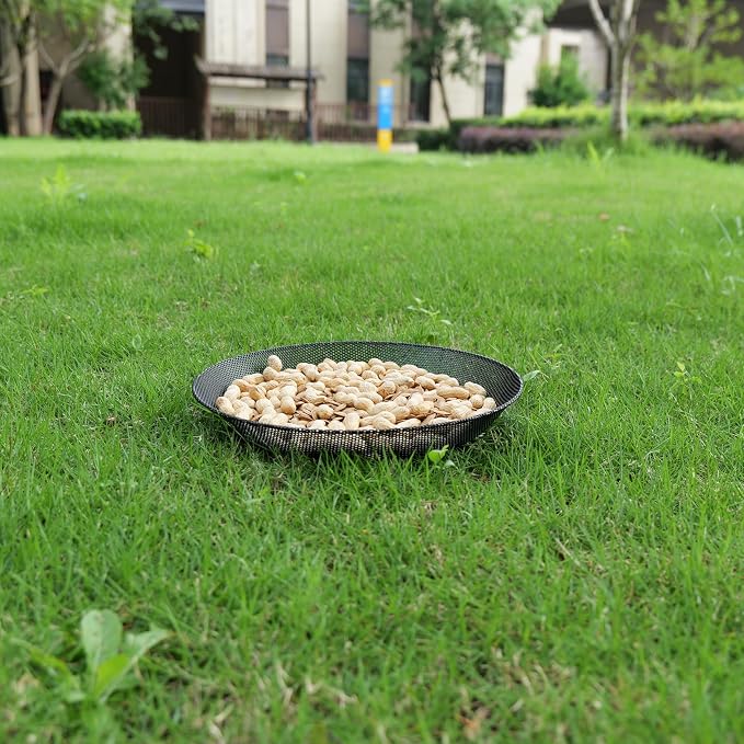 2pcs Metal Round Bird Feeders Tray, Wild Birds Seed Feeder, Mesh Tray Outdoor - Image 5