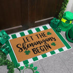 Tinideya 2 Pcs Irish Festival Door Mat Fest Welcome Non Slip Coir Mats - Image 2