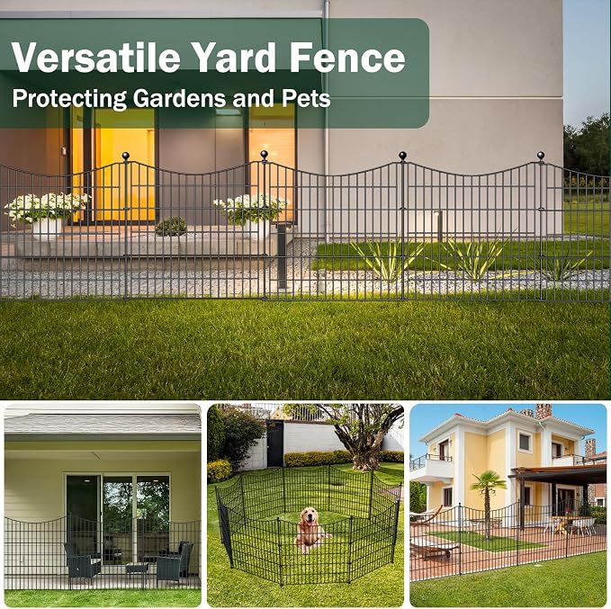 10 Panels No Dig Dog Fence Outdoor - Image 6
