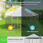 12x12 Outdoor Dog Kennel Outside Heavy Duty Dog Enclosure - Image 4