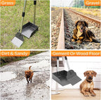 Pooper Scooper, Metal Aluminum Tray and Spade Poop Scoop Set - Image 6