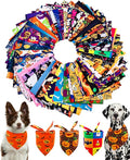 PET SHOW 50 Pack Halloween Big Dog Bandanas Bulk XL Washable Triangle Bibs by PETSHOW