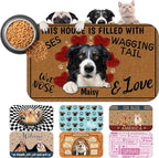 Personalized Dog Cat Mat with Name Photo Custom Placemat Feeding Mats by MYESCUSTOM