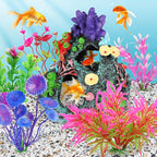 MyLifeUNIT Fish Tank Plants, 7 Pieces Colorful Aquarium Plants and Coral Reef - Image 7