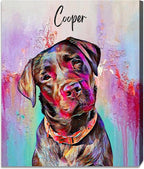 Julyly POD Custom Dog Portrait, Personalized Canvas Wall Art by JulylyPOD