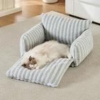 Hollypet Cat Bed Fluffy Plush Mutifuctional Double-Layer Soft Pet Couch - Image 6