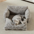 Hollypet Cat Bed Fluffy Plush Mutifuctional Double-Layer Soft Pet Couch - Image 6