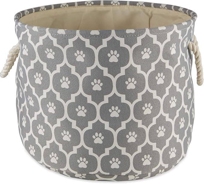 Bone Dry Pet Storage Collection Lattice Paw Print, Medium Round by BoneDry