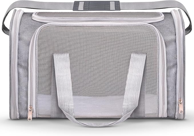 Pet Carrier for Cats, Guinea Pigs – Airline Approved Soft-Sided Travel Bag by VerticalPro