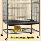 Yaheetech 52-inch Wrought Steel Standing Large Flight King Bird Cage - Image 6