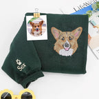 NAZENTI Custom Photo Pet Embroidered Sweatshirt, Custom Dog Face Embroidered - Image 2