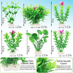 MyLifeUNIT Fish Tank Decorations, 7 Pieces Aquarium Plants Set - Image 6
