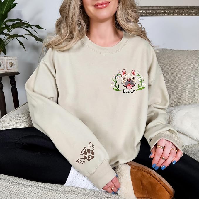 LOVELYPOD Custom Embroidered Dog Mom Sweatshirt - Image 5