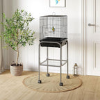 Pawhut 45-inch Metal Indoor Bird Cage, Parrot Cage, Bird Aviary - Image 2
