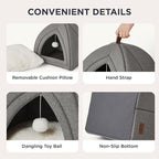 Bedsure Cat Beds for Indoor Cats - 2 in 1 Cat Cave House Tent for Kittens and - Image 4