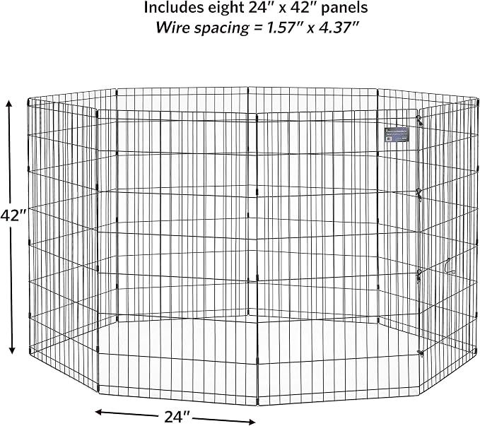 MidWest Homes for Pets Folding Metal Dog Exercise Pen, Indoor/Outdoor Playpen - Image 3
