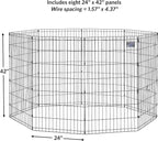 MidWest Homes for Pets Folding Metal Dog Exercise Pen, Indoor/Outdoor Playpen - Image 3