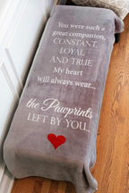 Pawprints Left by You Pet Memorial Blanket - Image 3