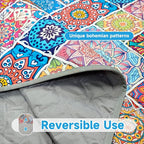 Waterproof Dog Blanket, Bohemian Dog Bed Cover Pet Blanket, Reversible Sofa - Image 5