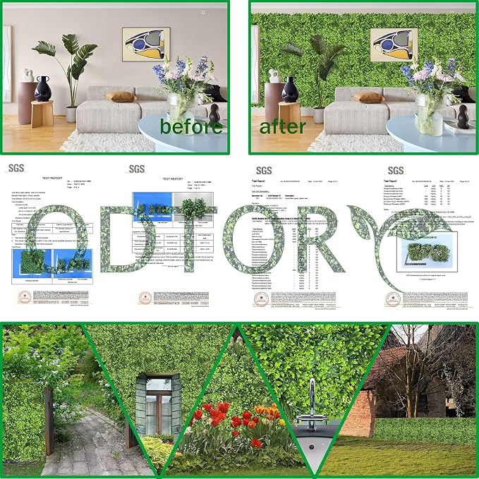 Artificial Plant Wall Roll: 48 X120 in UV-Anti Ivy Privacy Fence Screen Faux - Image 6