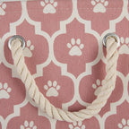 Bone Dry Pet Storage Collection Lattice Paw Print, Small Round - Image 4