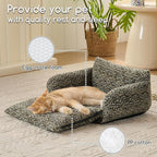 Hollypet Cat Bed Fluffy Plush Mutifuctional Double-Layer Soft Pet Couch - Image 5