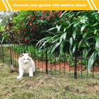 Garden Fence, 17in x 27.5 ft Arched Rustproof Metal No Dig Fence Garden Fence - Image 6