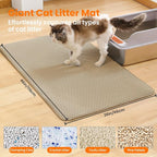 Jumbo Cat Litter Mat, 46x26 Inches Double Layer Honeycomb Litter Trapping Mat - Image 2