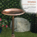 Alpine Corporation | 28" Bronze Outdoor Pedestal Birdbath - Image 9