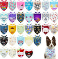 30 Pack Fathers Day Dog Bandanas Bulk by Bestwishforyou