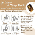 Bnuitland Leopard Print Flannel Twin Size Blanket - Image 3