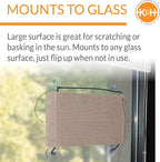 K&H Pet Products EZ Mount Cat Window Perch Kitty Sill Scratcher Cradle - Image 3