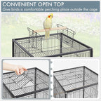 Yaheetech 40 Inch Wrought Iron Bird Cage Open-Top Parrot Cage - Image 5