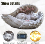 Solar Cat Garden Statues Outdoor Décor-Cat Figurines Solar LED Light Lawn - Image 4