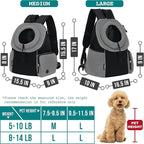 PetAmi Dog Front Carrier Backpack, Ventilated Adjustable Dog Pet Cat Chest - Image 3