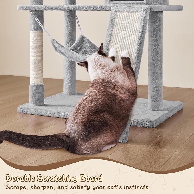 Yaheetech 63.5in Multi-Level Cat Tree Tower Condo - Image 9
