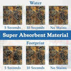 Grunge Boho Pet Feeding Mat for Floors–Christmas Stocking Absorbent Quick Dry - Image 3