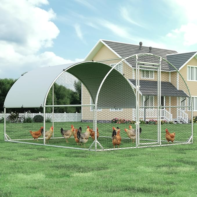 Large Metal Chicken Coop, Walk-in Chicken Run by 4ever2buy