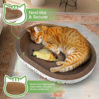 4-Piece Cardboard Cat Scratcher Bed Set - Image 2
