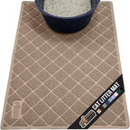 GORILLA GRIP Cat Litter Box Mat, Water Resistant, US Designed Kitty Litter by GorillaGrip