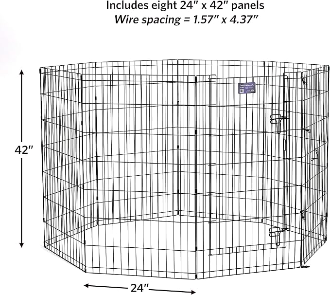 MidWest Homes for Pets Folding Metal Dog Exercise Pen, Indoor/Outdoor Playpen - Image 6