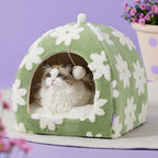 Lesure Cute Cat Beds for Indoor Cats - 2 in 1 Large Cat Cave Bed - Image 6