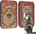 2 Packs Art Cat Wall-Mountable Scratching Board 16.7x11x1 Inch Cat Wall Scratch by LESISSMER