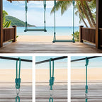 Wooden Swing Seat, Nostalgic Outdoor Wood Swing - Image 4