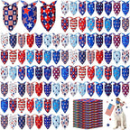 200 Pcs Patriotic Dog Bandanas Bulk Veterans Day Bandanas by Jeere